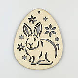 Dekorácie - Veľkonočné vajíčko so zajacom - 16453298_