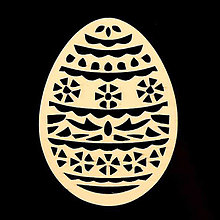 Dekorácie - Veľkonočné vajíčko s ornamentami 7 - 16453400_