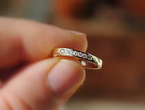 Prstene - prstienok s diamantmi žlté zlato - 16455712_