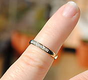 Prstene - prstienok s diamantmi žlté zlato - 16455713_