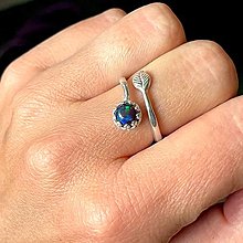 Prstene - Heart Natural Black Ethiopian Opal Ring Ag925 / Strieborný prsteň s čiernym opálom E026 - 16455936_