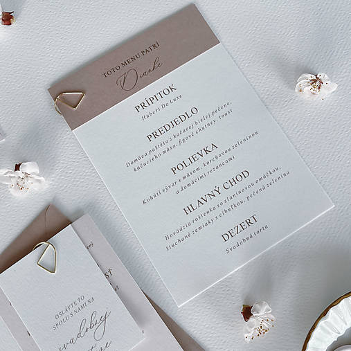 Papiernictvo - Svadobné menu DL ružové s menovkou - 16455911_