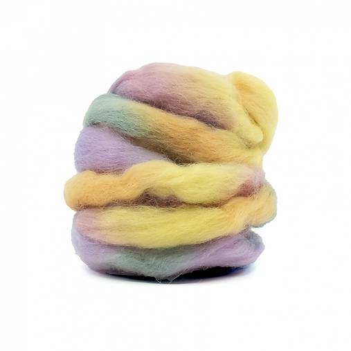 Vlna na plstenie, 100% merino, 20g, viacfarebná (pastelová zmrzlina)