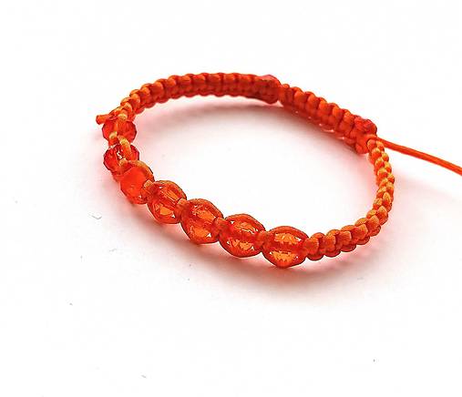 Detské doplnky - Detské shamballa náramky (oranžová) - 16457015_