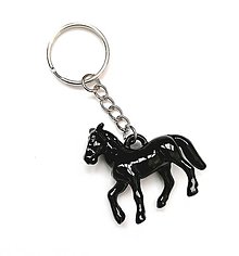 Kľúčenky - Kľúčenky detské - kôň  (čierna) - 16457107_