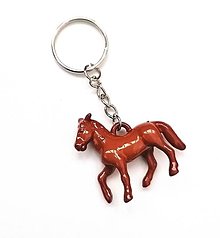 Kľúčenky - Kľúčenky detské - kôň  (hnedá) - 16457113_