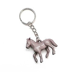 Kľúčenky - Kľúčenky detské - kôň  (sivá) - 16457116_