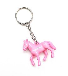 Kľúčenky - Kľúčenky detské - kôň  (ružová svetlá) - 16457119_