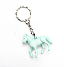 Kľúčenky - Kľúčenky detské - kôň  (tyrkys svetlý) - 16457131_