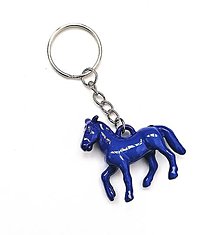 Kľúčenky - Kľúčenky detské - kôň  (modrá) - 16457133_