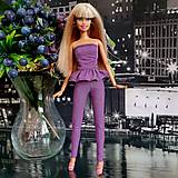 Hračky - Glitter fialová súprava pre Barbie - 16457465_