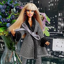 Hračky - Glitter kabátik pre Barbie - 16457410_