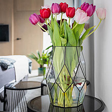 Dekorácie - Vitrážna váza - 16456440_