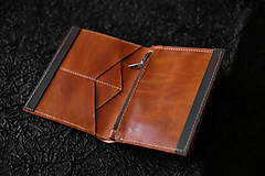 Pánske tašky - Univerzálna kožená peňaženka, pánska, knihového typu - 16461285_