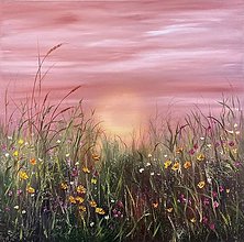 Obrazy - Západ slnka s vôňou trávy - 16459635_