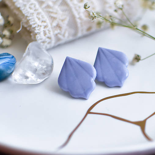 Náušnice - Periwinkle petal náušnice  - 16460628_