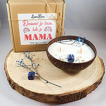 Svietidlá a sviečky - Deň matiek - sójová sviečka v kokosovom orechu - 16461034_