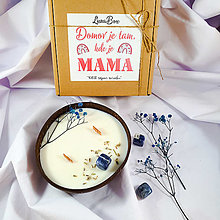 Sviečky - Deň matiek - sójová sviečka v kokosovom orechu - 16461042_