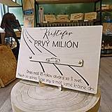Papiernictvo - Drevená tabuľa na peniaze "Môj prvý milión" - 16458612_