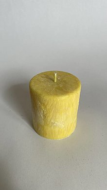 Sviečky - Sviečka z palmového vosku - 10 cm (Žltá) - 16458771_