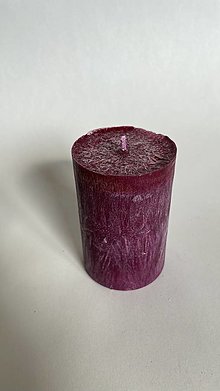 Svietidlá a sviečky - Sviečka z palmového vosku - 10 cm (Bordová) - 16458783_