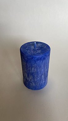 Sviečky - Sviečka z palmového vosku - 10 cm (Modrá) - 16458784_