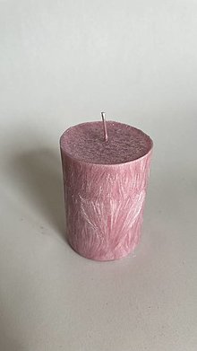 Sviečky - Sviečka z palmového vosku - 10 cm (Ružová) - 16458785_