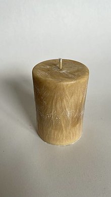 Sviečky - Sviečka z palmového vosku - 10 cm (Zlatá) - 16458800_