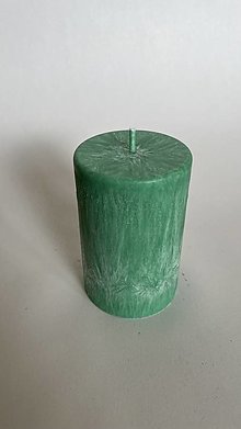 Sviečky - Sviečka z palmového vosku - 10 cm (Zelená) - 16458804_