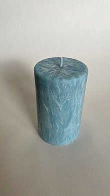 Sviečky - Sviečka z palmového vosku - 10 cm (Tyrkysová) - 16458808_