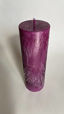 Sviečky - Sviečka z palmového vosku - 20 cm (Fialová) - 16458848_