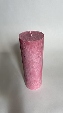 Svietidlá a sviečky - Sviečka z palmového vosku - 20 cm (Ružová) - 16458850_
