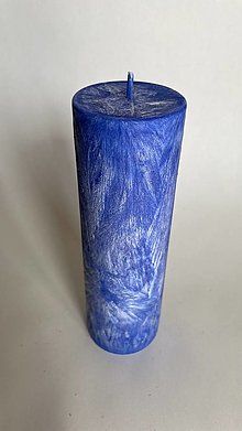 Svietidlá a sviečky - Sviečka z palmového vosku - 20 cm (Modrá) - 16458854_