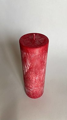 Svietidlá a sviečky - Sviečka z palmového vosku - 20 cm (Červená) - 16458859_