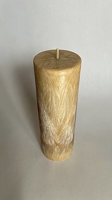 Svietidlá a sviečky - Sviečka z palmového vosku - 20 cm (Zlatá) - 16458860_
