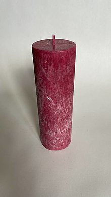 Svietidlá a sviečky - Sviečka z palmového vosku - 20 cm (Bordová) - 16458861_