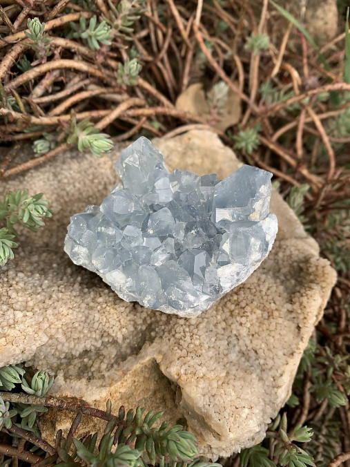 Minerály - celestín minerál (celestín 7x5 cm) - 16460634_