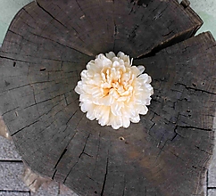 Iný materiál - Hlavička kvetu chryzantéma 15cm broskyňová - dekorácia - 16461482_