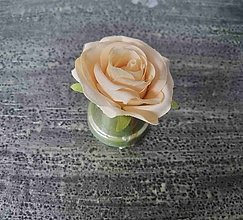 Iný materiál - Hlavička kvetu ruža žltá 7cm - dekorácia - 16462303_