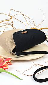 Kabelky - SELENA kabelka na rameno karamel čierna - 16461342_