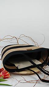 Veľké tašky - ANETA veľká taška karamel čierna - 16461654_