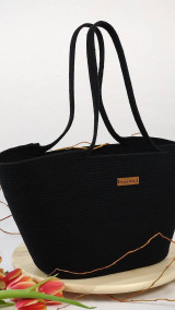 Veľké tašky - LEONA veľká taška na rameno čierna - 16461676_