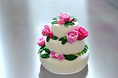 Dekorácie - Mini svadobná torta - 16461706_