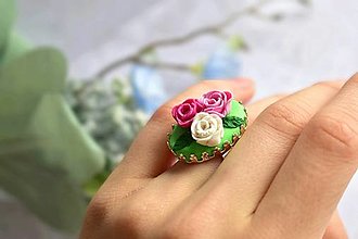 Prstene - Prsteň s ružami - 16461723_