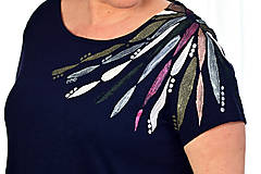 Topy, tričká, tielka - JoanesS ručně malované triko s krátkým rukávem - 16461392_