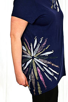 Topy, tričká, tielka - JoanesS ručně malované triko s krátkým rukávem - 16461391_