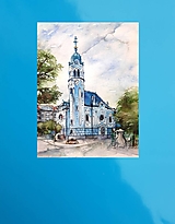 Obrazy - Zľava "Modrý kostolík" - 16464889_