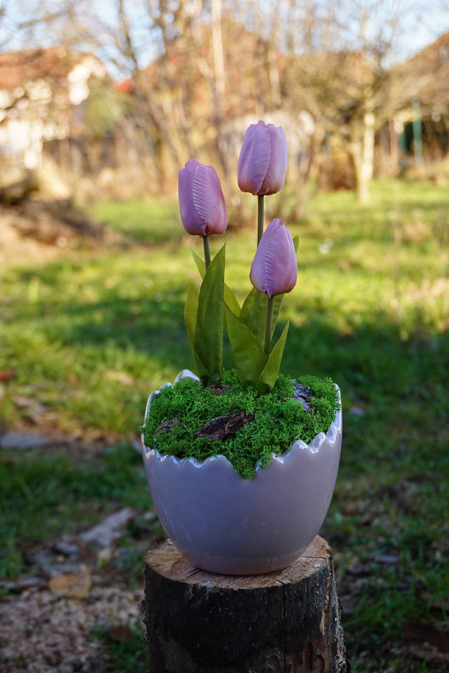 Dekorácie - Jarný aranžmán - Tulipány - 16465474_