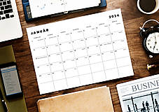 Papiernictvo - Minimalistický kalendár 2024 s menami na stiahnutie - 16466166_