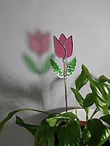 Dekorácie - sklenený tulipán - 16464625_